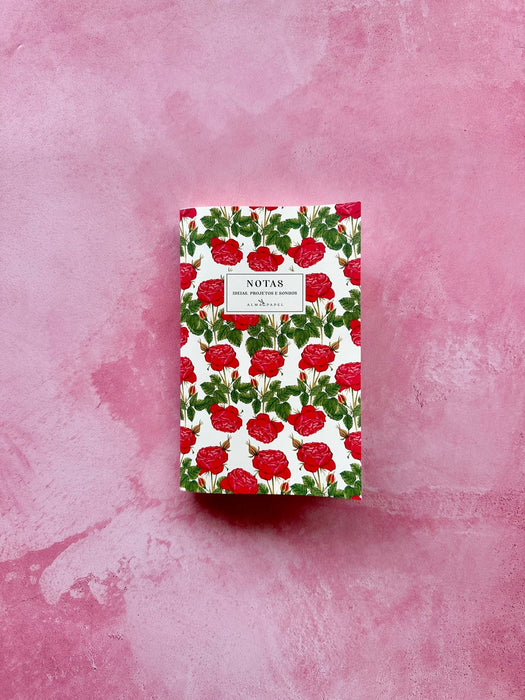 Caderno Rosas Bolso - Alma em Papel