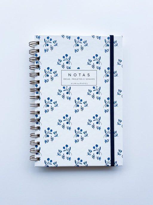 Caderno Azulejo Argolas - Alma em Papel