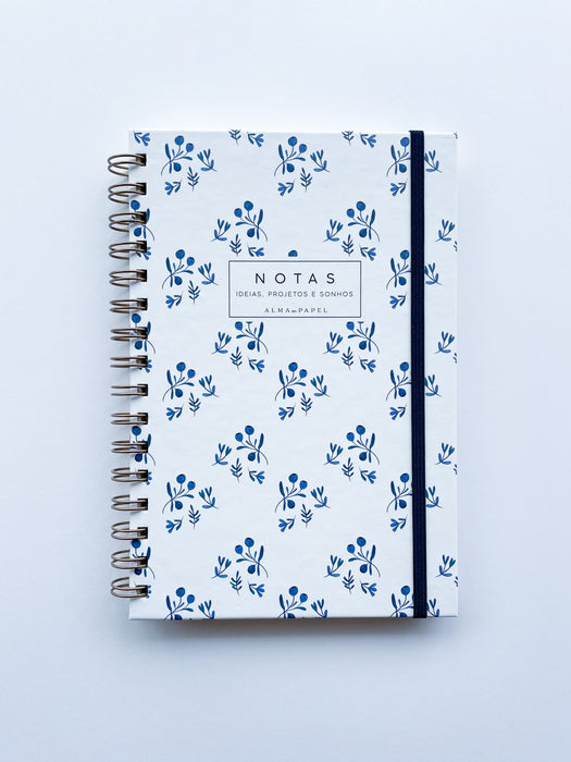 Caderno Azulejo Argolas - Alma em Papel