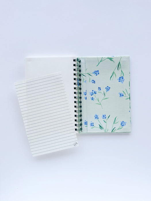 Caderno Hortênsias Argolas - Alma em Papel