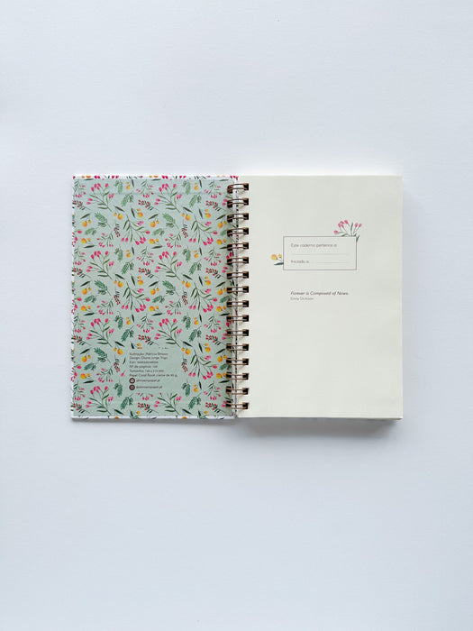 Caderno Silvestre Verde Argolas - Alma em Papel