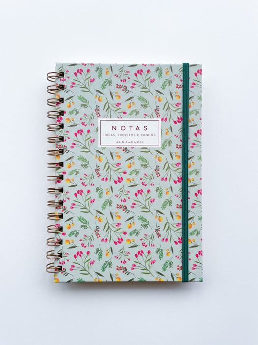 Caderno Silvestre Verde Argolas - Alma em Papel