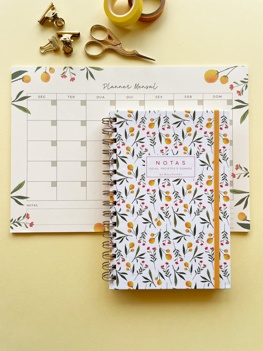 Pack Caderno e Planner Limões - Alma em Papel