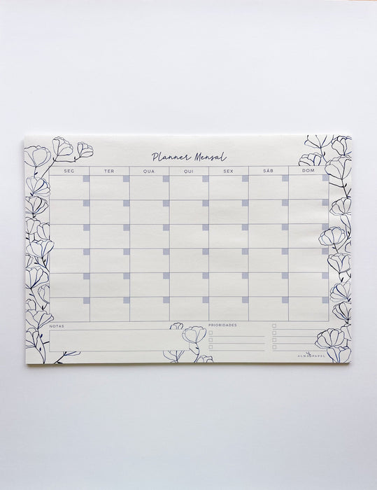 Planner Mensal Indigo - Alma em Papel