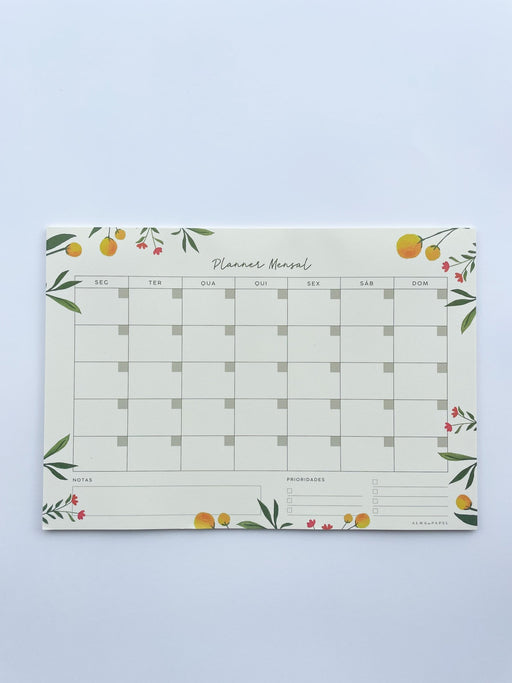 Planner Mensal Limões - Alma em Papel