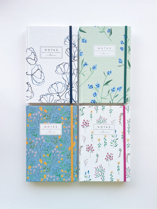 Caderno Hortênsias Capa Dura - Alma em Papel