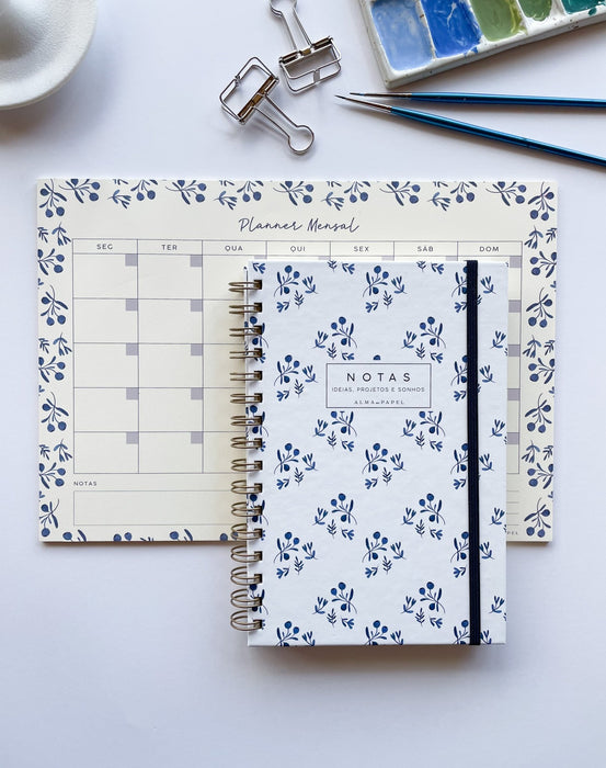 Pack Caderno e Planner Azulejo - Alma em Papel