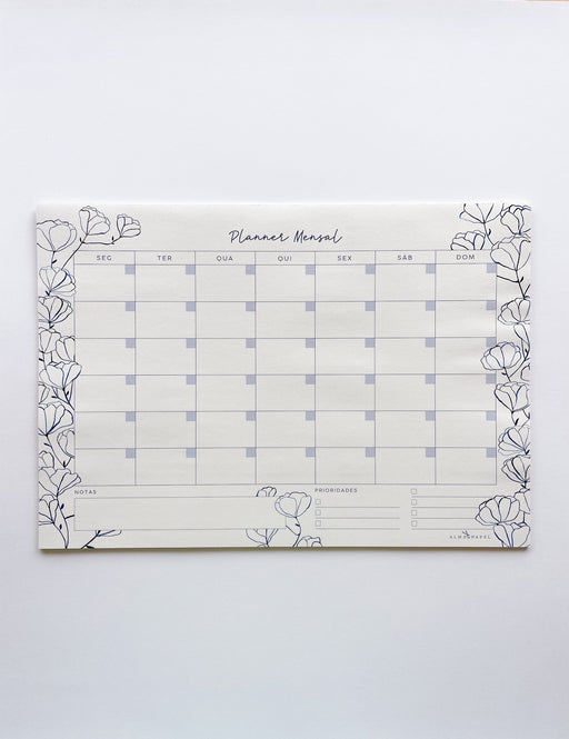 Planner Mensal Indigo - Alma em Papel